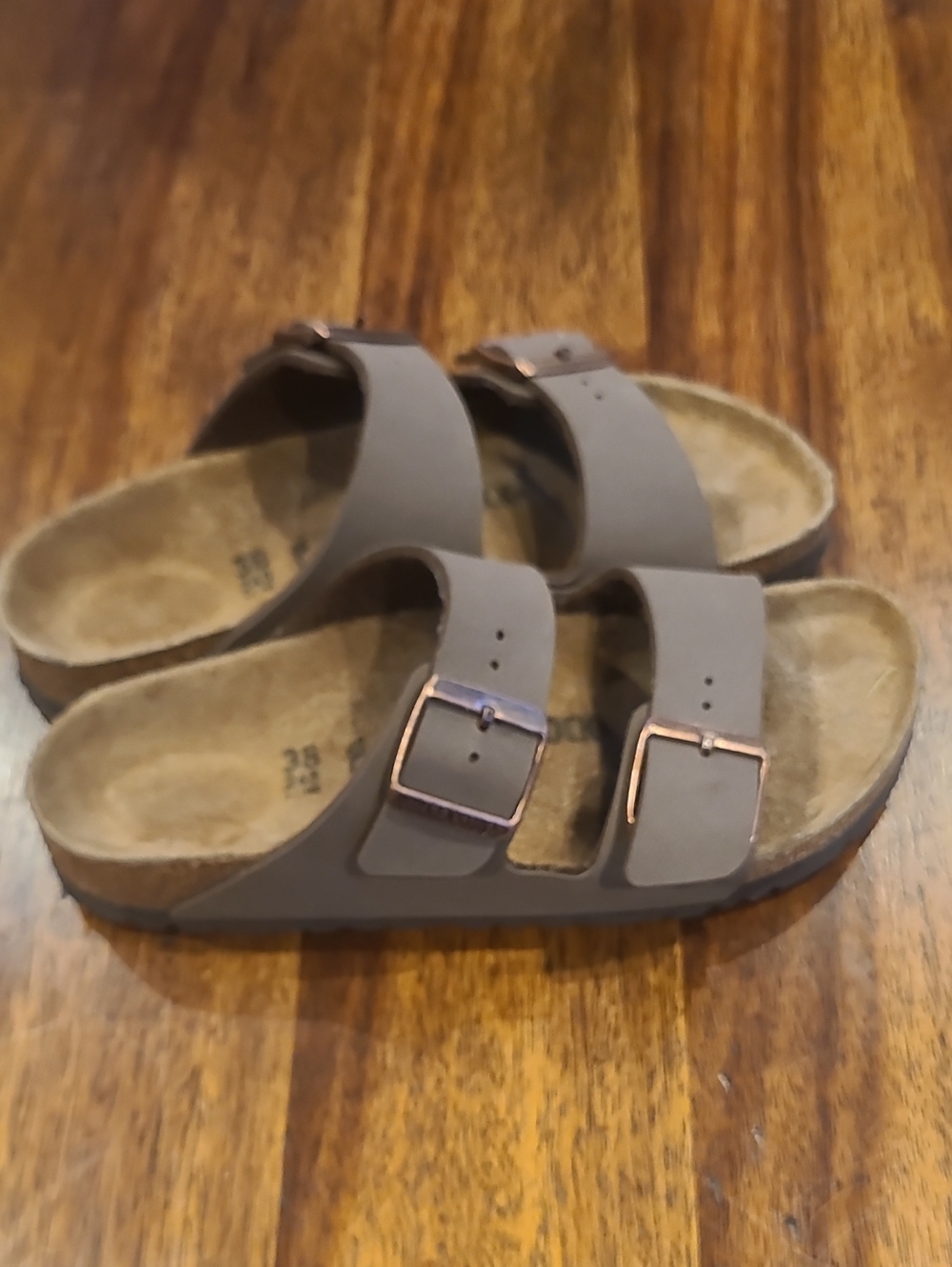 Birkenstock Birkibuc Arizona Sandals in Stone Size 38